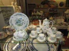 A Midwinter coffee set, three shell cups, plates and one saucer etc.,