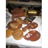 A mixed lot of wooden items.