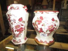 Two Mason's Red Mandalay vases.