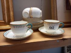 An unmarked bone China tea set.