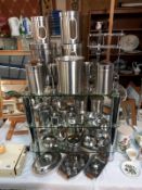 A large quantity of stainless steel kitchen/table ware. Collect only