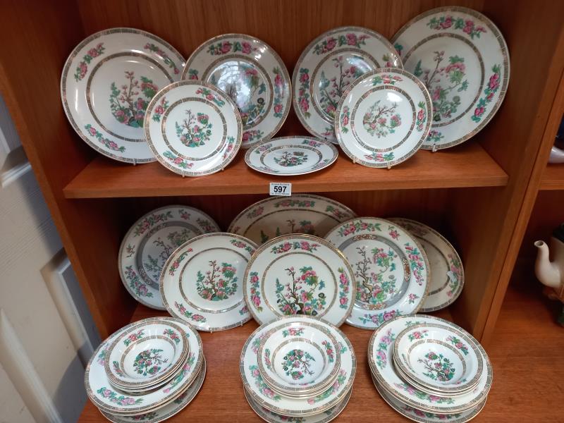 A quantity of Indian Tree pattern dinnerware. Collect Only.