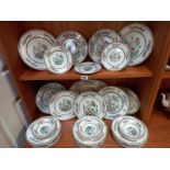 A quantity of Indian Tree pattern dinnerware. Collect Only.
