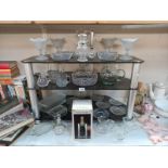 A large quantity of glassware including Dishes. Collect Only.