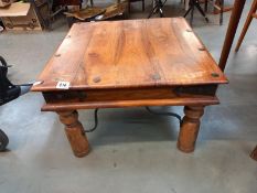 A rustic style coffee table. COLLECT ONLY.