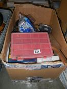 A mixed lot including dust sheet, tools etc.,