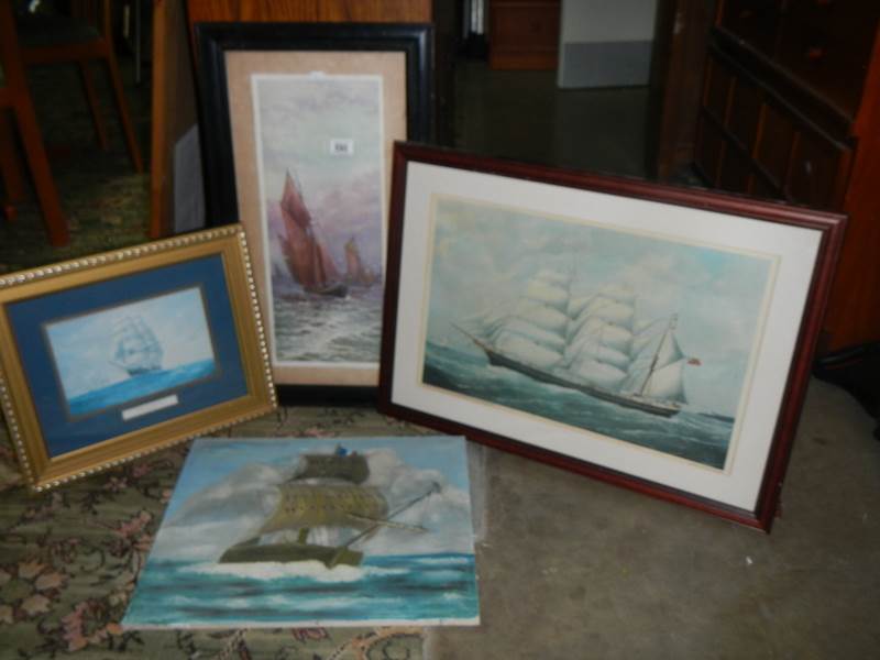 Framed nautical scenes. - Image 2 of 4