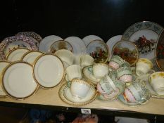 A mixed lot of tea ware.