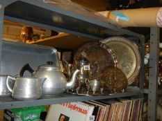 A mixed lot of silver plate etc.,