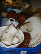 A tray of assorted kitchen ware.