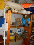 A quantity of boating items including anchors, floats etc.,