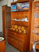 A good quality teak wall unit.