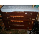 A pine chest of drawers, a/f