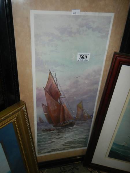 Framed nautical scenes. - Image 3 of 4