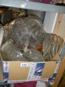 A large box of good glass ware.