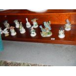 A mixed lot of bird ornaments, bells etc.,