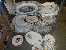 A good lot of early 20th century meat platters (some a/f).