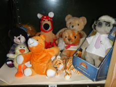 A quantity of soft toys.