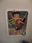 A Betty Boop 'Boopsi Cola' metal sign