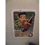 A Betty Boop 'Boopsi Cola' metal sign