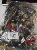 A bag of mixed costume jewellery