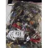 A bag of mixed costume jewellery