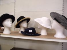 5 vintage hats (heads not included)