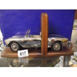 A lovely set of car book ends, Lancia Aurelia B24 Spider