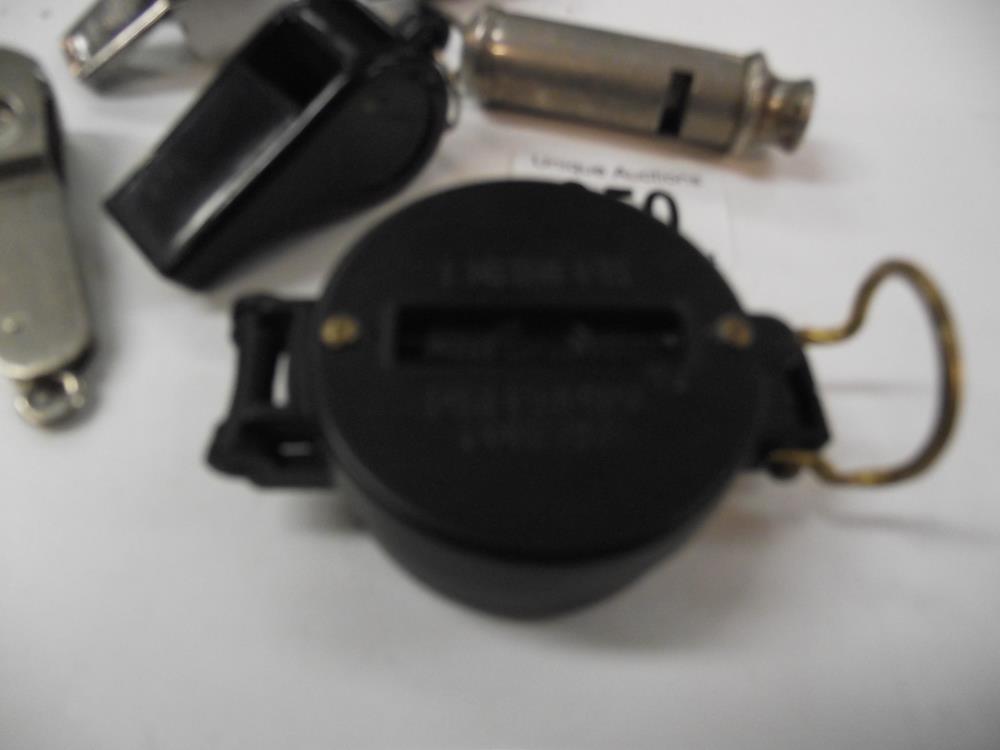 A quantity of whistles, a cigar cutter and an engineers directional compass - Image 3 of 4