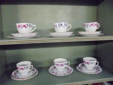 An 18 piece vintage bone china teaset