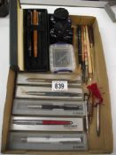A good lot of boxed Parker pens, Indian Ink, fountain pen and nibs etc