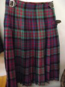 A McIntosh tartan kilt used by a member of the Hong Kong pipe band