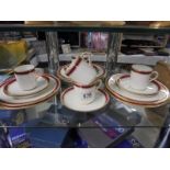 18 pieces of Copeland china, including 5 cups, 7 saucers and 6 side plates, 2 cups are a/f