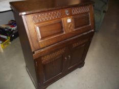 A 1950's oak bureau