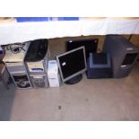 A quantity of 3 PC's plus 2 monitors, Dell, Acer XP Professional all sold as seen