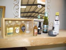 A Whisky gift set, miniatures, babycham and angostura bitters