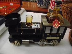 A vintage '1890 Iron Horse' train steam engine shot glass train caddy