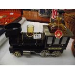 A vintage '1890 Iron Horse' train steam engine shot glass train caddy