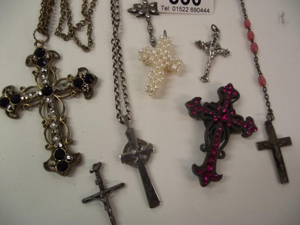 A quantity of crosses plus rosary beads etc - Image 2 of 2