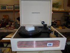 A new boxed Crosley Voyager record player