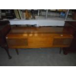 A 1970's teak radiogramme cabinet only, no innards