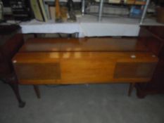 A 1970's teak radiogramme cabinet only, no innards