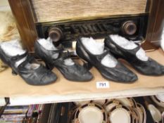 2 pairs of vintage tap dancing shoes, small sizes