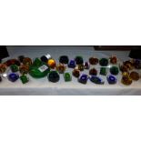 A quantity of miscellaneous glass items, some possibly used as drawer knobs.
