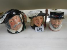 3 Royal Doulton toby jugs.