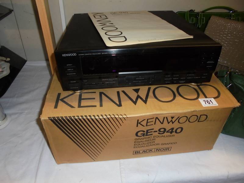 A Kenwood equalizer GE-940 plus instruction manual.