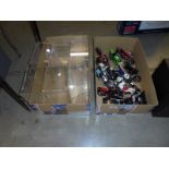 A quantity of plastic motorcycle models with display boxes a/f