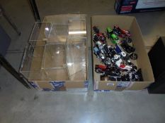 A quantity of plastic motorcycle models with display boxes a/f