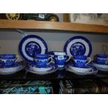 A blue and white 'Stanley' teaset RDNO 151437.