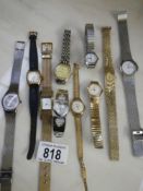 A selection of ladies wristwatches.